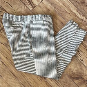 a new day Women's Beige & White Striped Pants